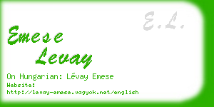 emese levay business card