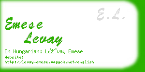 emese levay business card